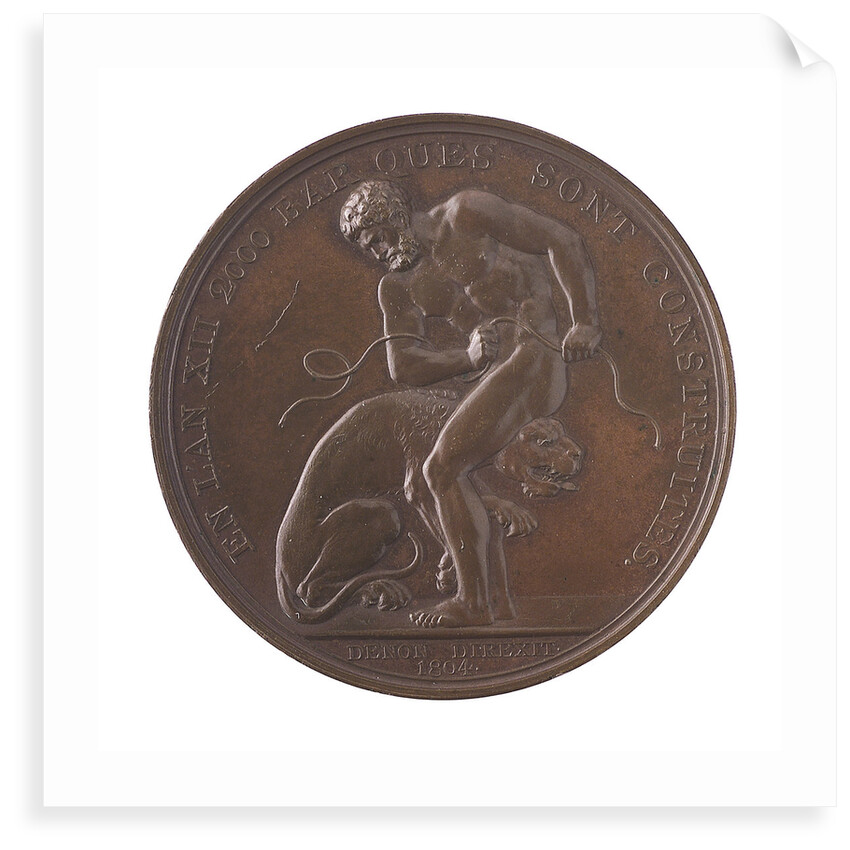 Medal commemorating the planned invasion of England, 1804; reverse by D.V. Denon