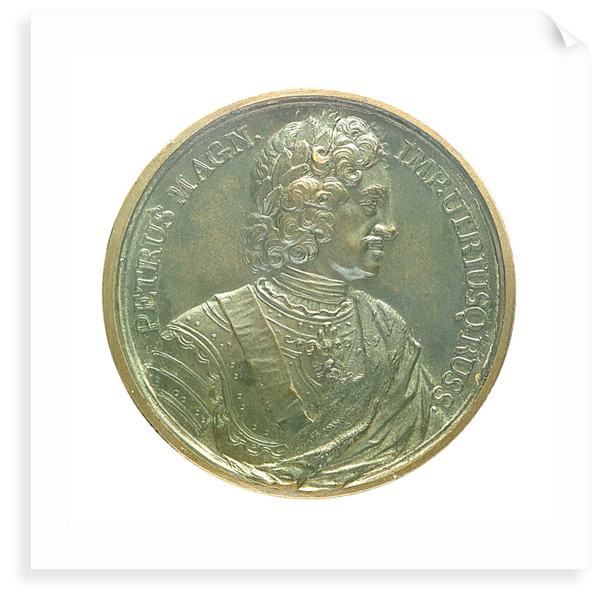 Medal commemorating the death of Czar Peter I, 1725; obverse by J. Dassier