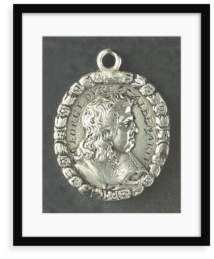 Medal commemorating Admiral General George Monk (1608-70): 1st Duke of Albemarle; obverse by unknown