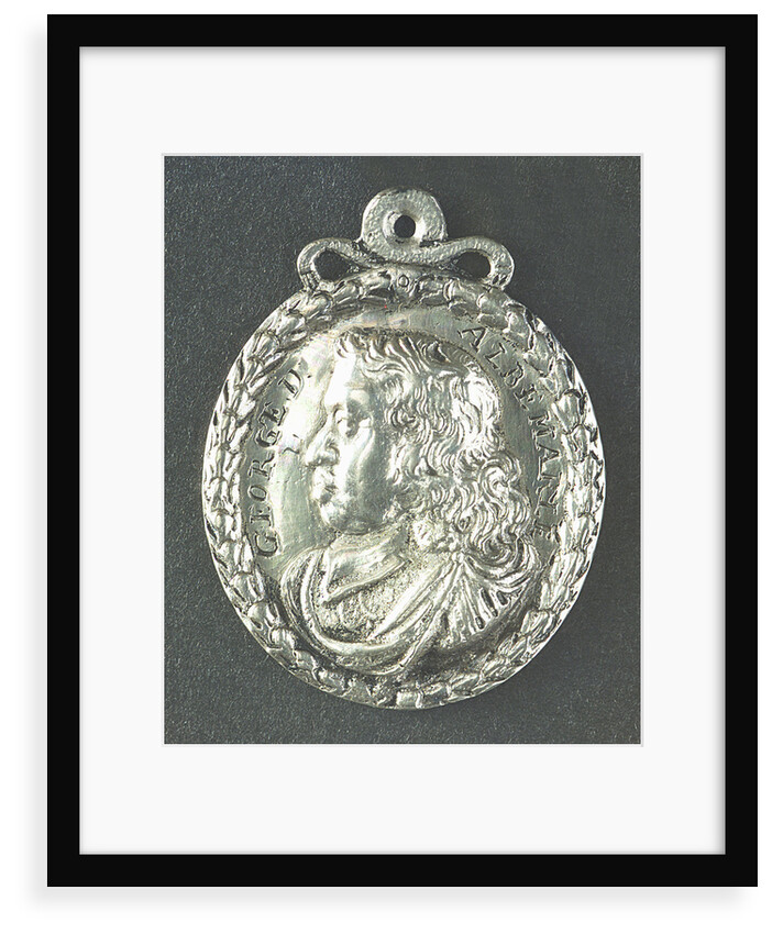 Medal commemorating Admiral General George Monk (1608-70): 1st Duke of Albemarle; obverse by unknown