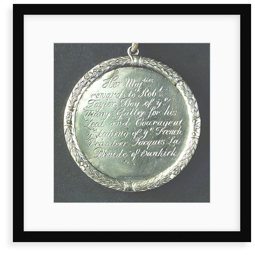 Medal commemorating Robert Taylor of "Mary Galley"; reverse by J. Croker