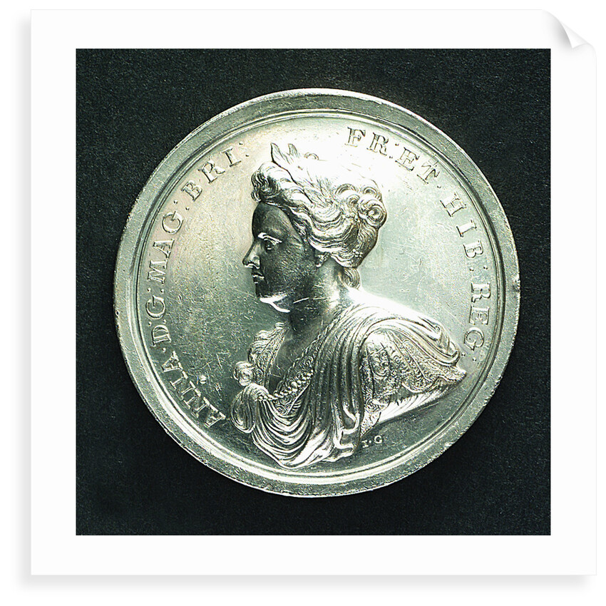 Medal commemorating the Peace of Utrecht, 1713; obverse by J. Croker