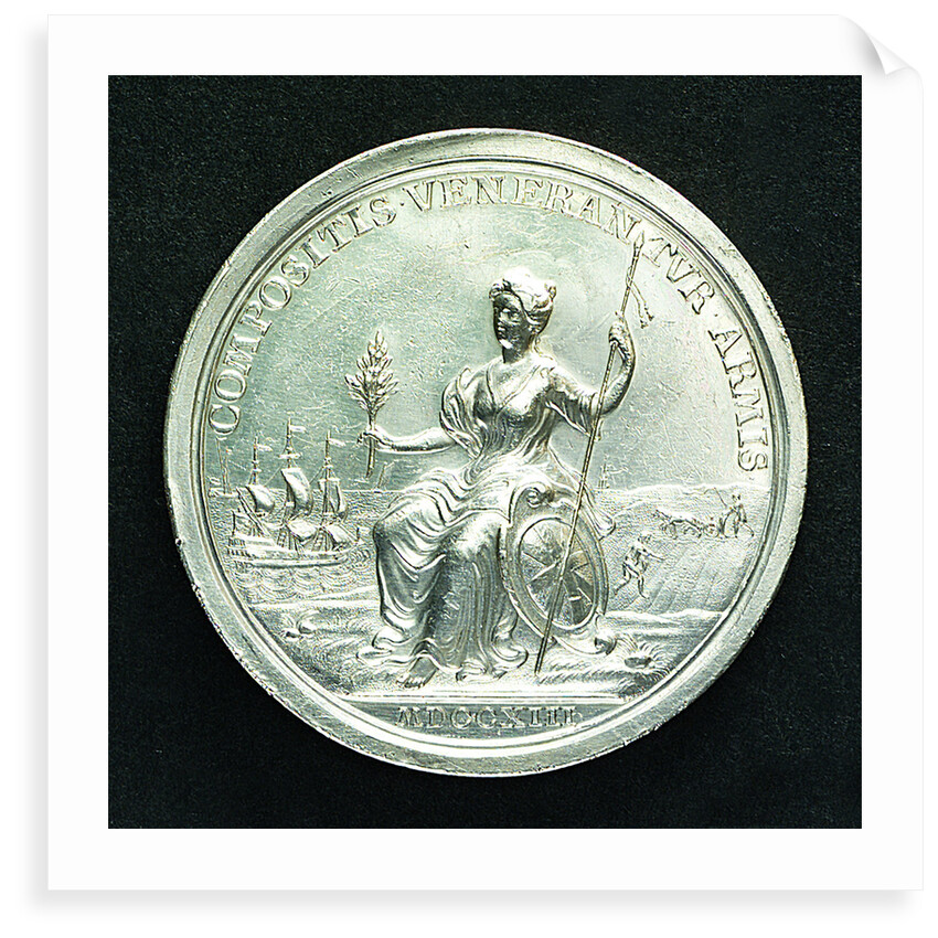Medal commemorating the Peace of Utrecht, 1713; reverse by J. Croker