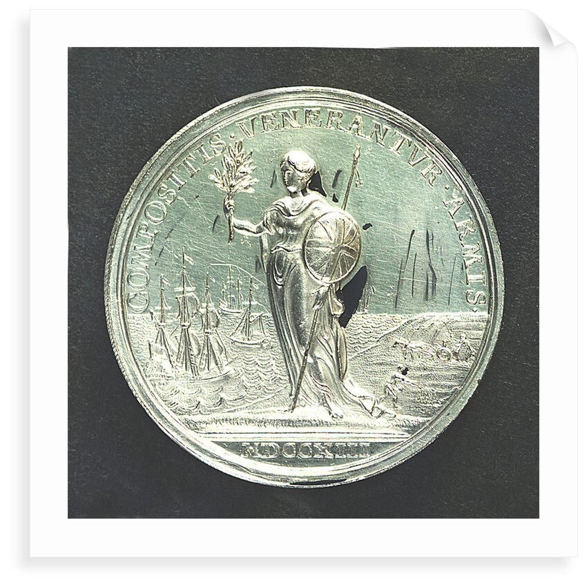 Medal commemorating the Peace of Utrecht, 1713; reverse by J. Croker