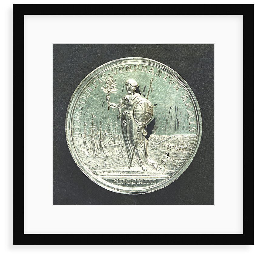 Medal commemorating the Peace of Utrecht, 1713; reverse by J. Croker
