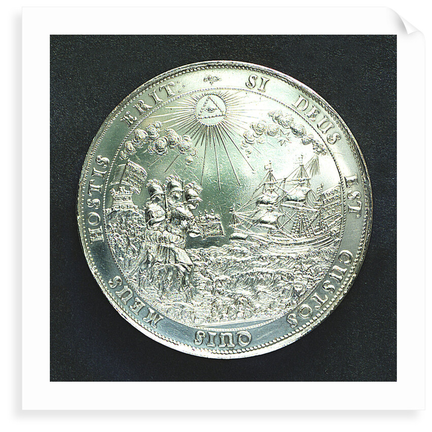 Medal commemorating the landing of King Charles II at Dover, 1660; reverse by J. Roettier