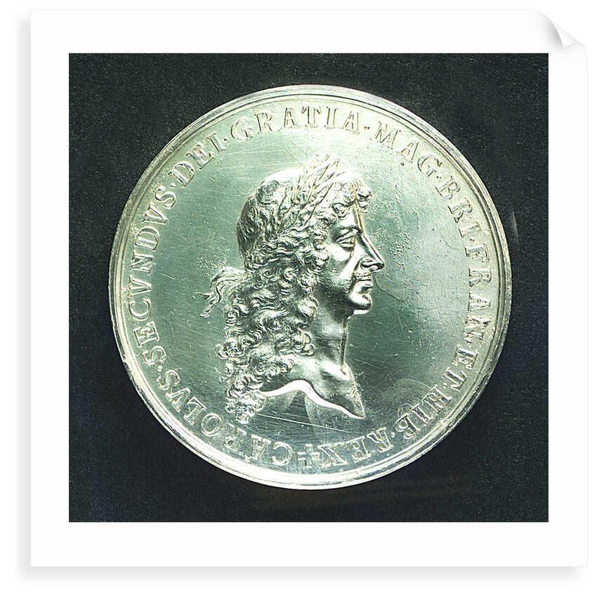 Naval reward medal commemorating the Battle of Lowestoft, 1665; obverse by J. Roettier