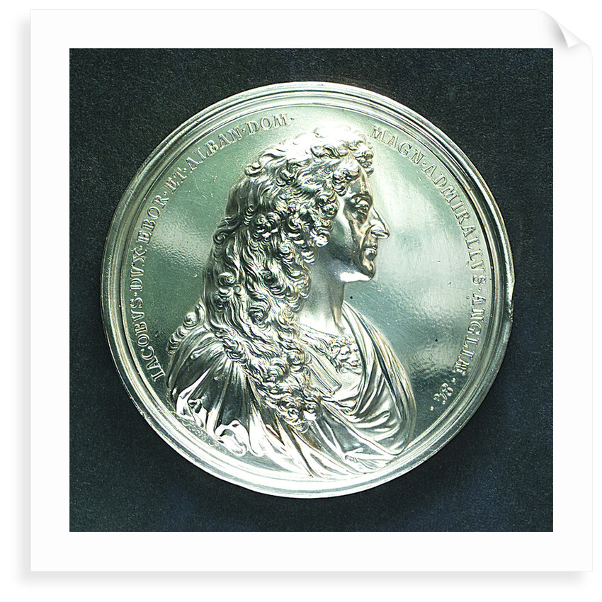 Medal commemorating the Battle of Lowestoft, 1665; obverse by J. Roettier
