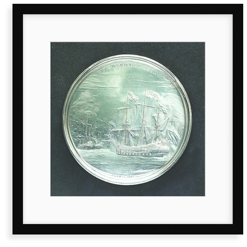 Medal commemorating the Battle of Lowestoft, 1665; reverse by J. Roettier