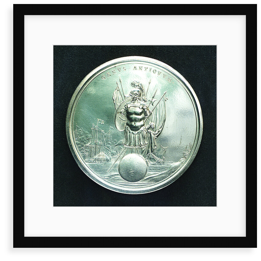 Medal commemorating the Battle of Lowestoft, 1665; reverse by J. Roettier