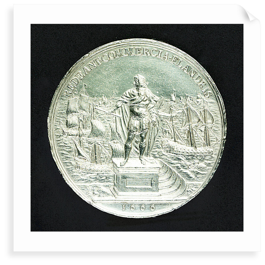 Medal commemorating the proposed commercial treaty with Spain; reverse by J. Roettier