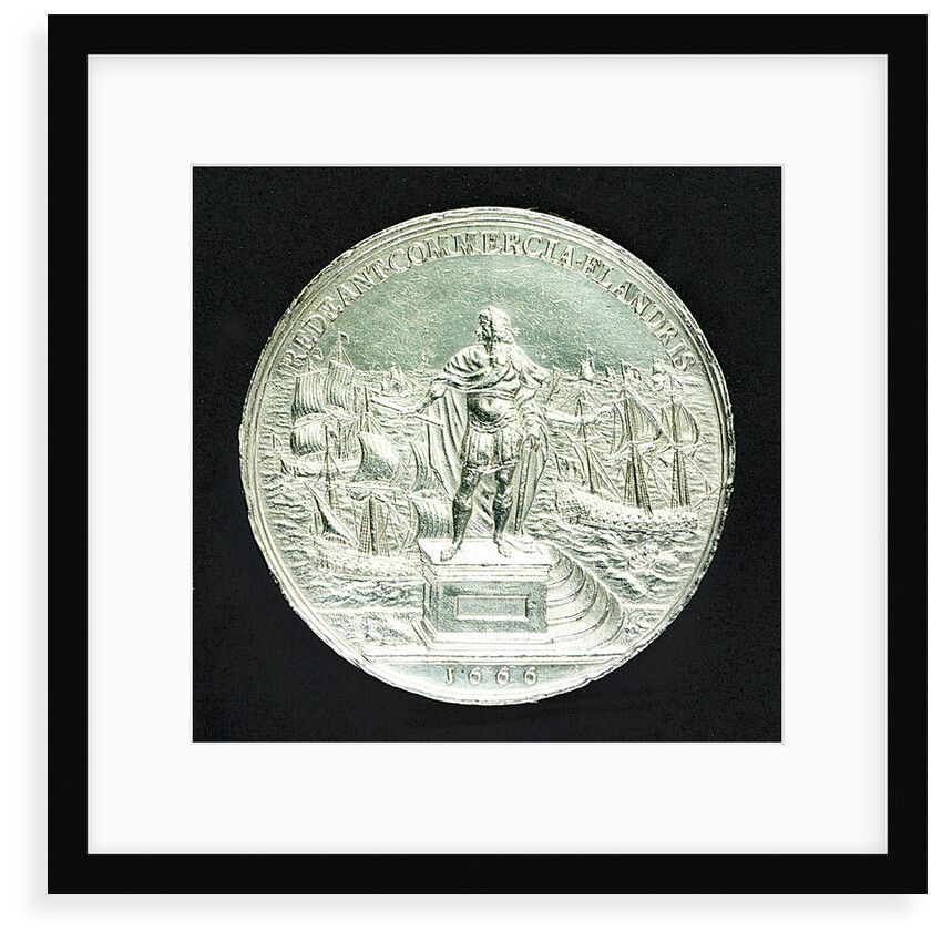 Medal commemorating the proposed commercial treaty with Spain; reverse by J. Roettier