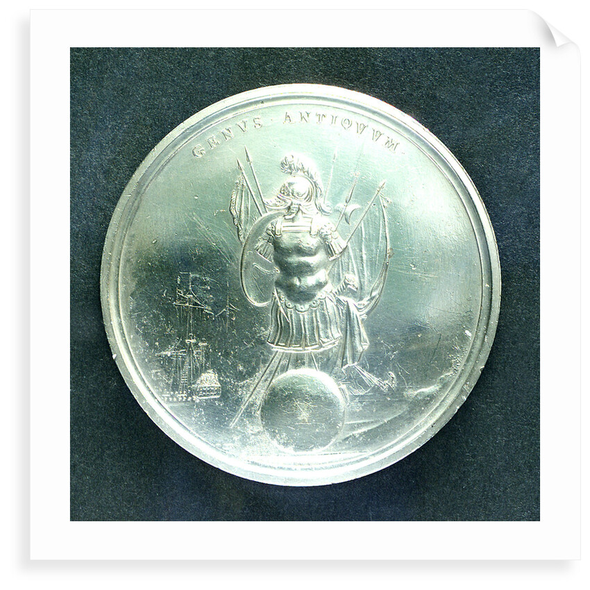 Naval and military reward medal; reverse by J. Roettier