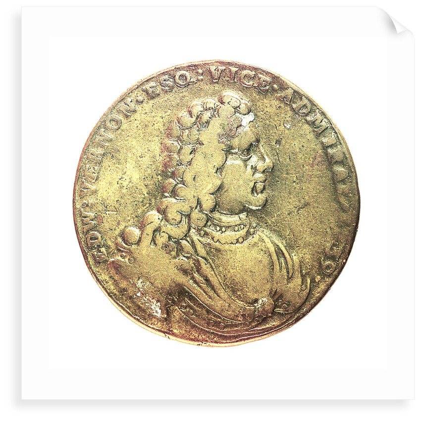 Medal commemorating Admiral Edward Vernon (1684-1757); obverse by unknown