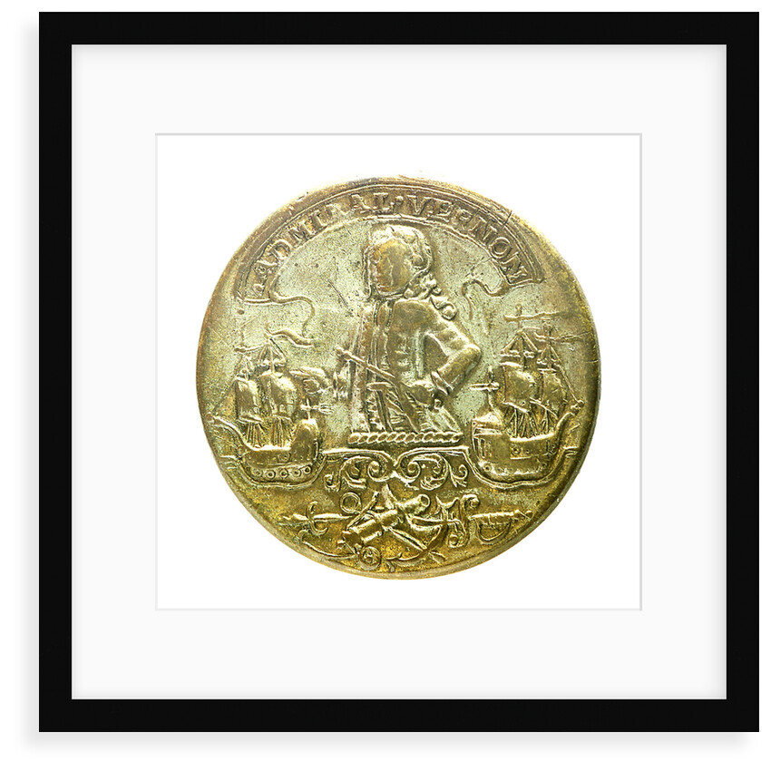 Button commemorating Admiral Edward Vernon (1684-1757); obverse by unknown