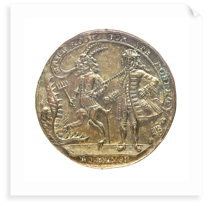 Medal commemorating Admiral Edward Vernon (1684-1757) and Sir Robert Walpole (1676-1745); reverse by unknown