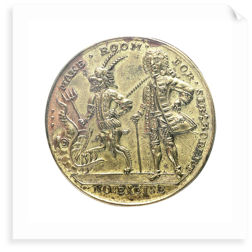 Medal commemorating the John Campbell. 2nd Duke of Argyll (1678-1743) Admiral Edward Vernon (1684-1757), Sir Robert Walpole (1676-1745); reverse by unknown