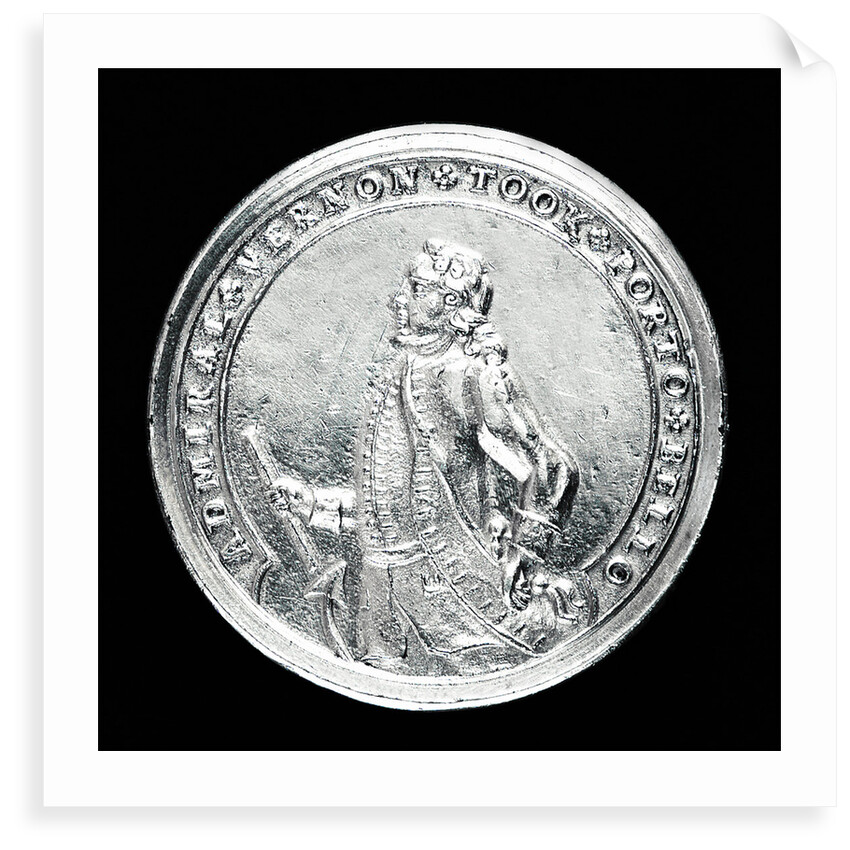 Medal commemorating Admiral Edward Vernon (1684-1757) and the capture of Porto Bello, 1739; obverse by unknown