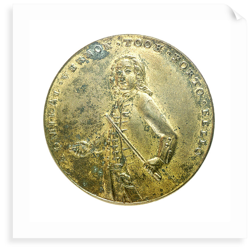 Medal commemorating Admiral Edward Vernon (1684-1757) and the capture of Porto Bello, 1739; obverse by unknown