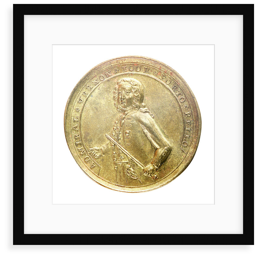 Medal commemorating Admiral Edward Vernon (1684-1757) and the capture of Porto Bello, 1739; obverse by unknown