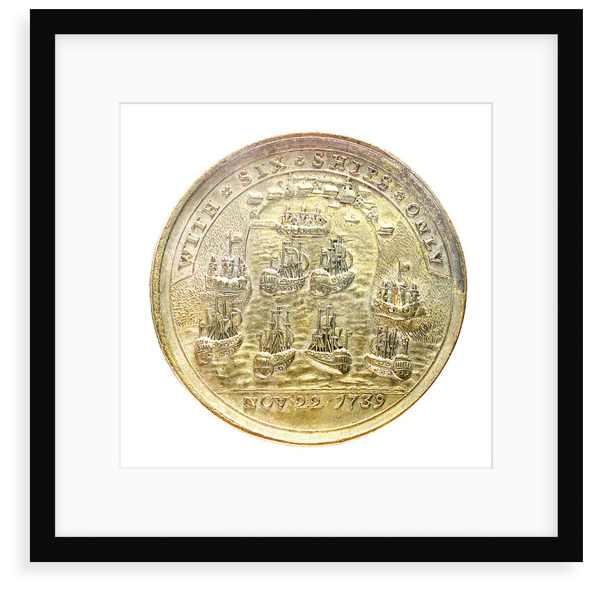 Medal commemorating Admiral Edward Vernon (1684-1757) and the capture of Porto Bello, 1739; reverse by unknown