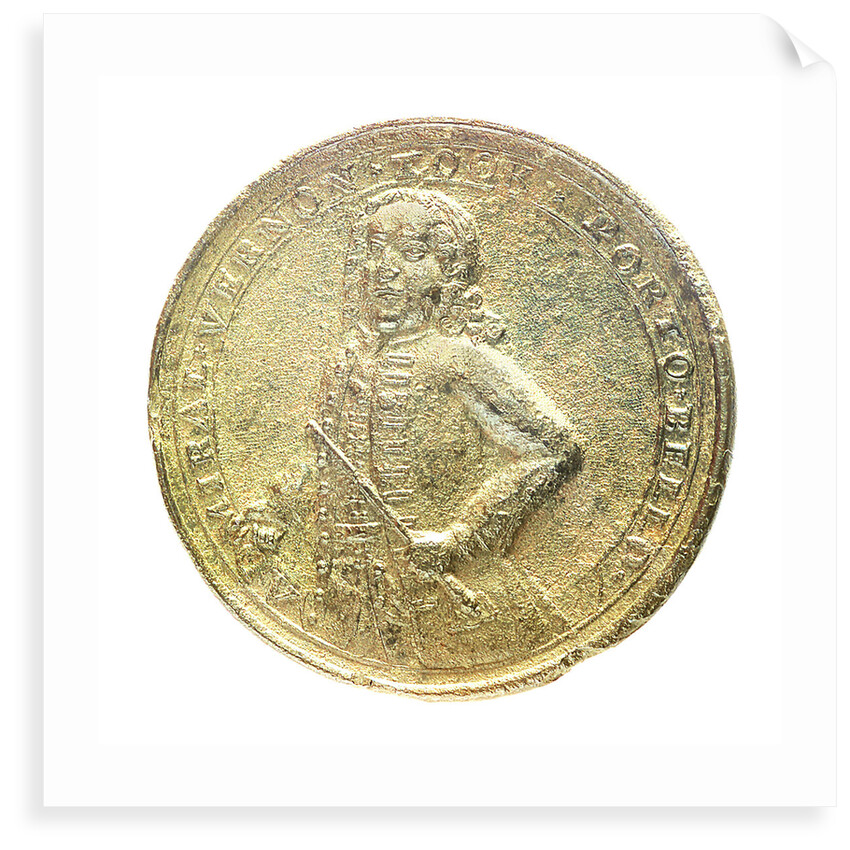 Medal commemorating Admiral Edward Vernon (1684-1757) and the capture of Porto Bello, 1739; obverse by unknown