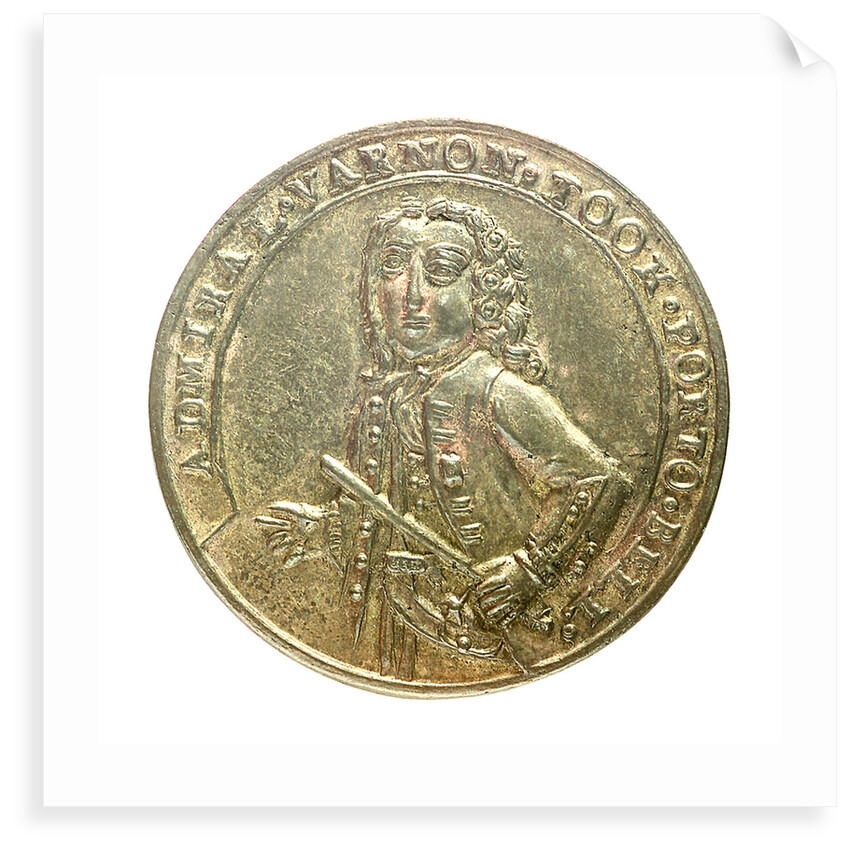 Medal commemorating Admiral Edward Vernon (1684-1757) and the capture of Porto Bello, 1739; obverse by unknown