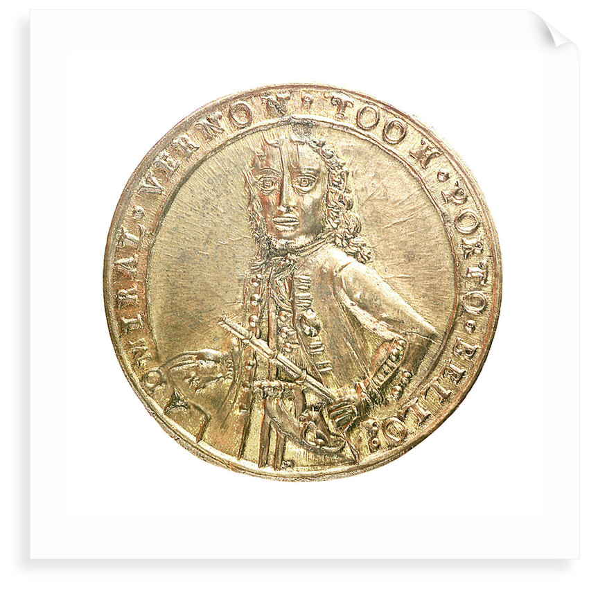 Medal commemorating Admiral Edward Vernon (1684-1757) and the capture of Porto Bello, 1739; obverse by unknown