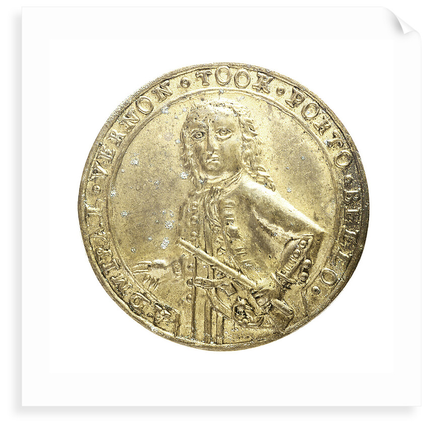 Medal commemorating Admiral Edward Vernon (1684-1757) and the capture of Porto Bello, 1739; obverse by unknown
