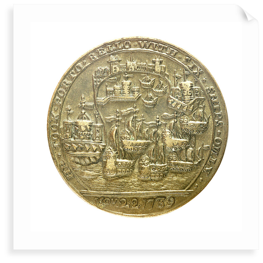 Medal commemorating Admiral Edward Vernon (1684-1757) and the capture of Porto Bello, 1739; reverse by unknown