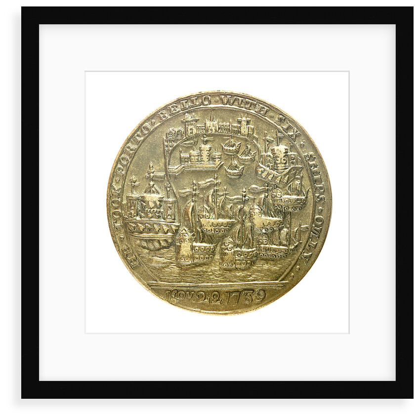 Medal commemorating Admiral Edward Vernon (1684-1757) and the capture of Porto Bello, 1739; reverse by unknown
