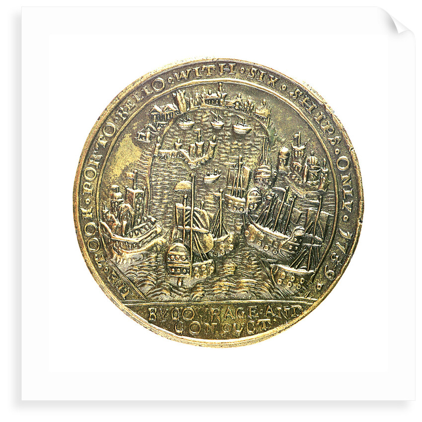 Medal commemorating Admiral Edward Vernon (1684-1757) and the capture of Porto Bello, 1739; reverse by unknown