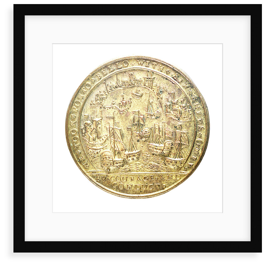 Medal commemorating Admiral Edward Vernon (1684-1757) and the capture of Porto Bello, 1739; reverse by unknown