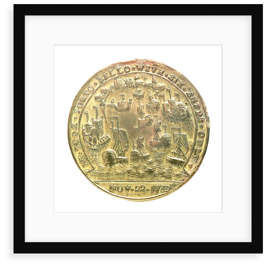 Medal commemorating Admiral Edward Vernon (1684-1757) and the capture of Porto Bello, 1739; reverse by unknown