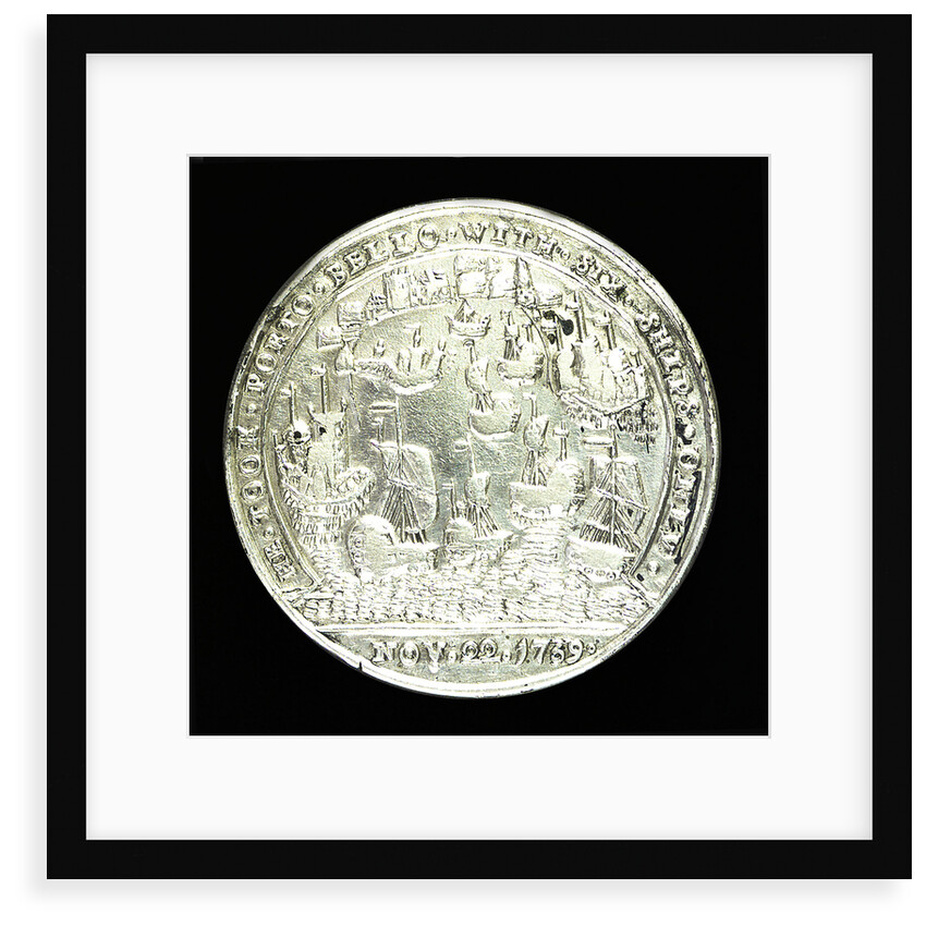 Medal commemorating Admiral Edward Vernon (1684-1757) and the capture of Porto Bello, 1739; reverse by unknown