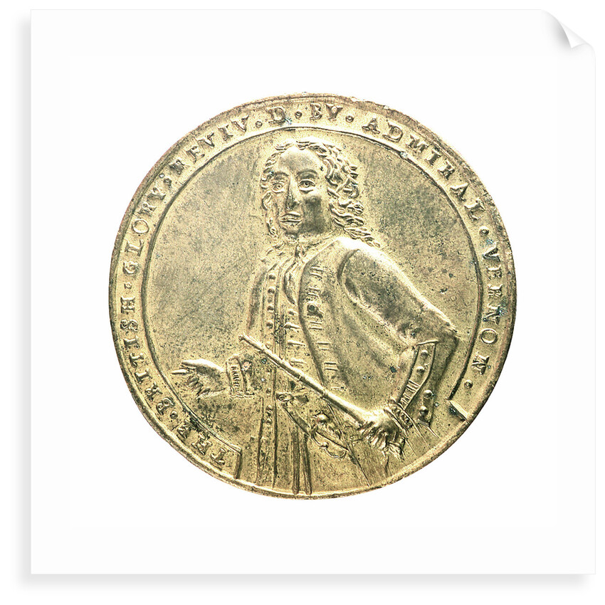Medal commemorating Admiral Edward Vernon (1684-1757) and the capture of Porto Bello, 1739; obverse by unknown