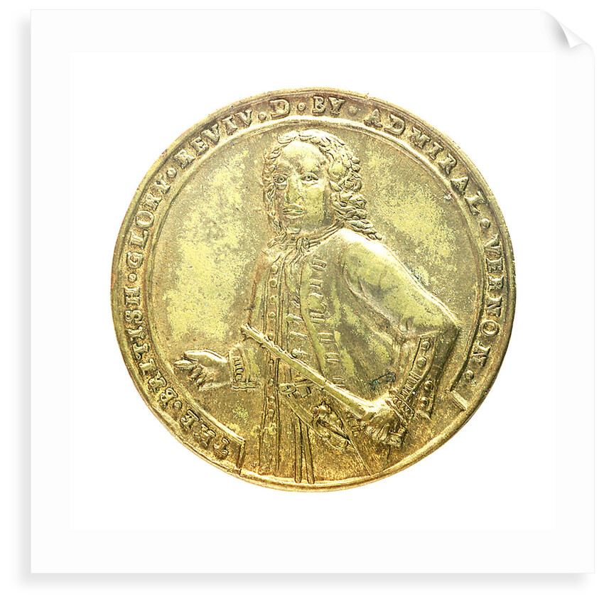 Medal commemorating Admiral Edward Vernon (1684-1757) and the capture of Porto Bello, 1739; obverse by unknown