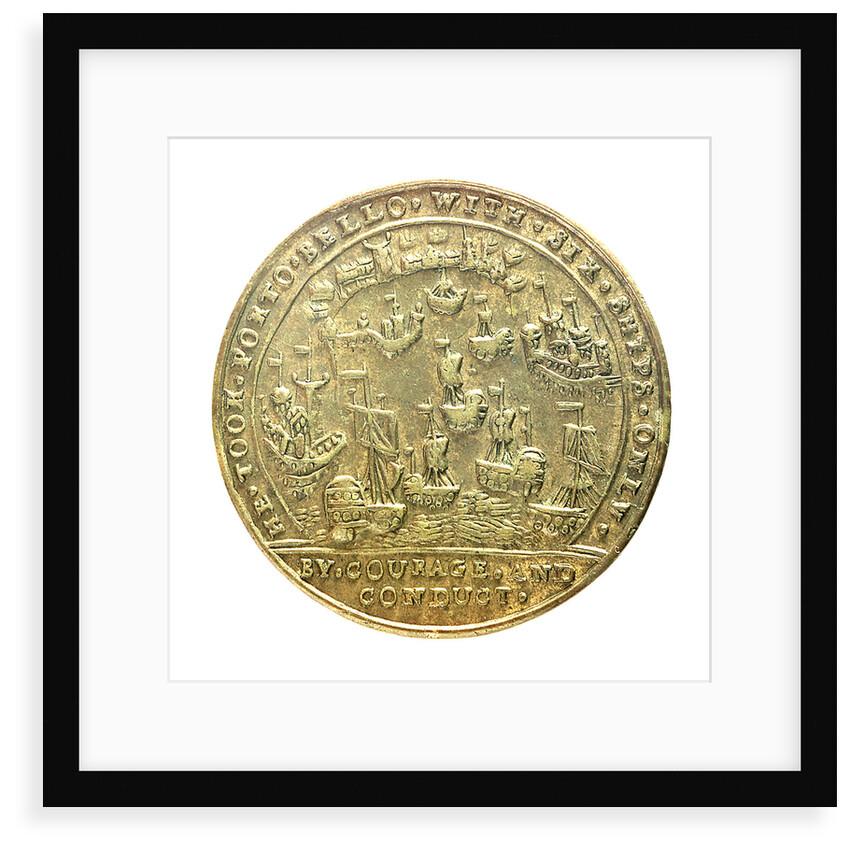 Medal commemorating Admiral Edward Vernon (1684-1757) and the capture of Porto Bello, 1739; reverse by unknown