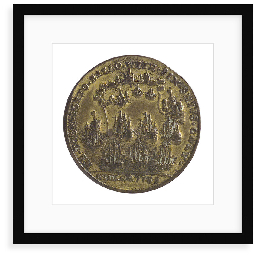 Medal commemorating Admiral Edward Vernon (1684-1757) and the capture of Porto Bello, 1739; reverse by Unknown