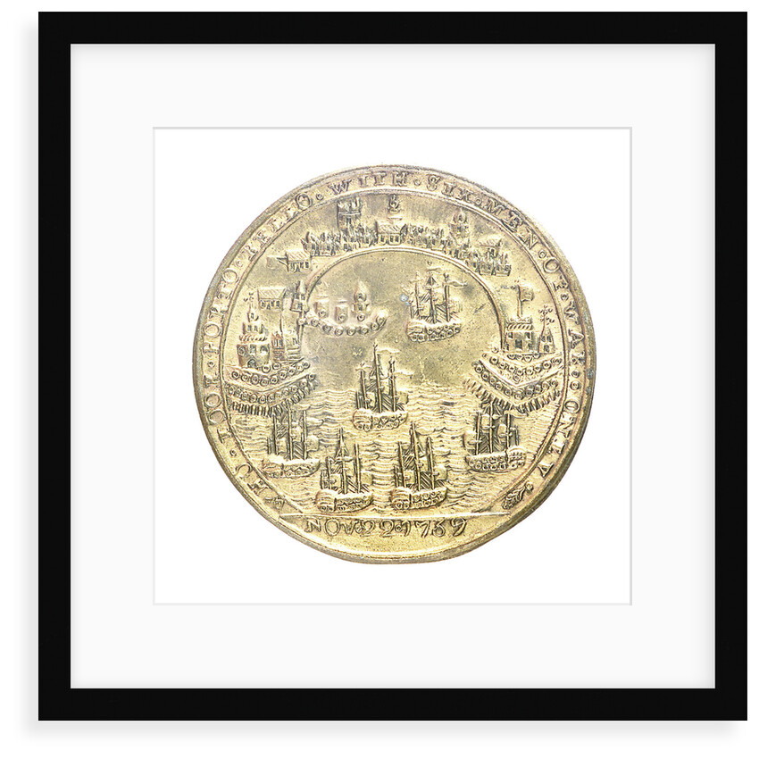 Medal commemorating Admiral Edward Vernon (1684-1757) and the capture of Porto Bello, 1739; reverse by Unknown