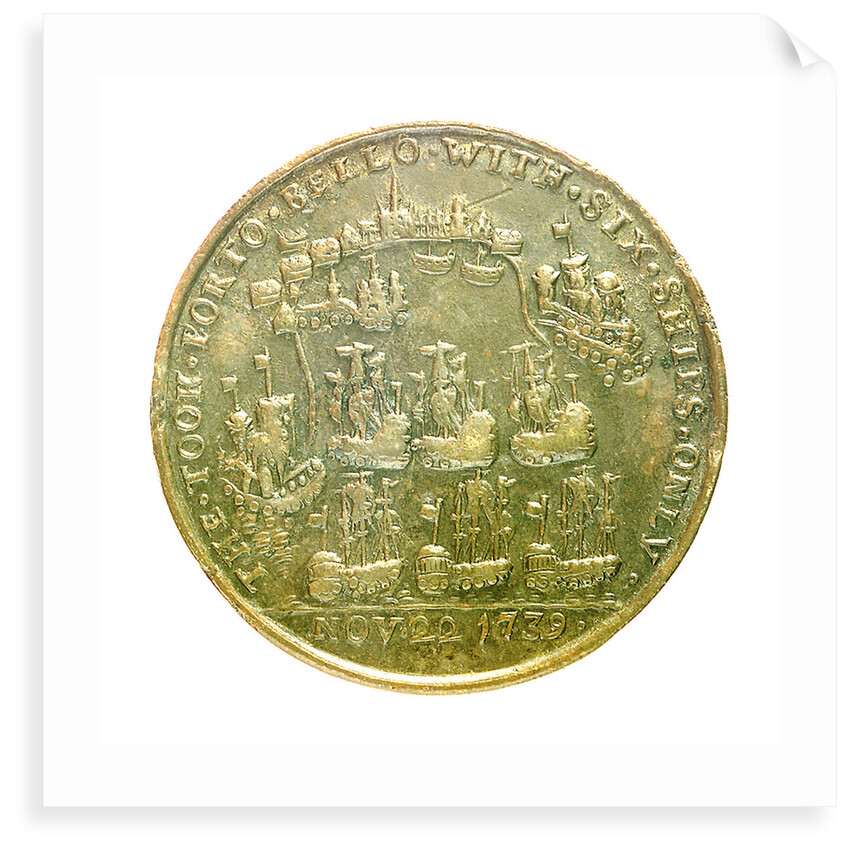 Medal commemorating Admiral Edward Vernon (1684-1757) and the capture of Porto Bello, 1739; reverse by unknown