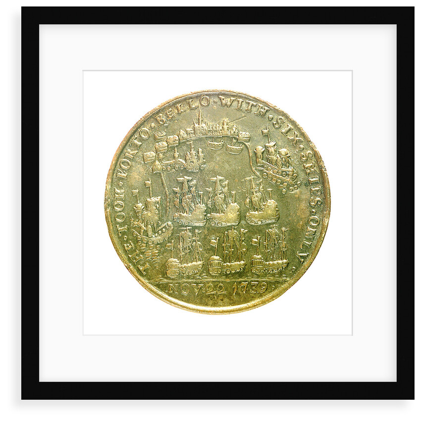 Medal commemorating Admiral Edward Vernon (1684-1757) and the capture of Porto Bello, 1739; reverse by unknown