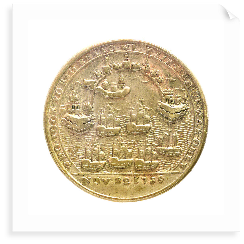 Medal commemorating Admiral Edward Vernon (1684-1757) and the capture of Porto Bello, 1739; reverse by unknown