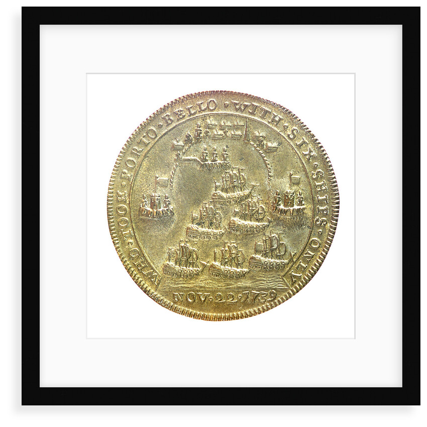 Medal commemorating Admiral Edward Vernon (1684-1757) and the capture of Porto Bello, 1739; reverse by unknown