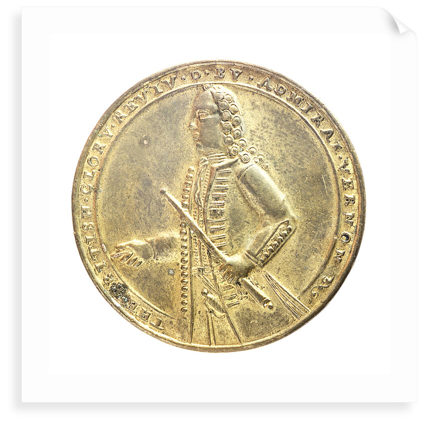 Medal commemorating Admiral Edward Vernon (1684-1757) and the capture of Porto Bello, 1739; obverse by unknown