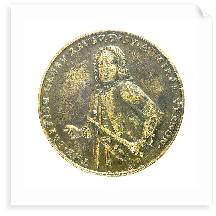 Medal commemorating Admiral Edward Vernon (1684-1757) and the capture of Porto Bello, 1739; obverse by unknown