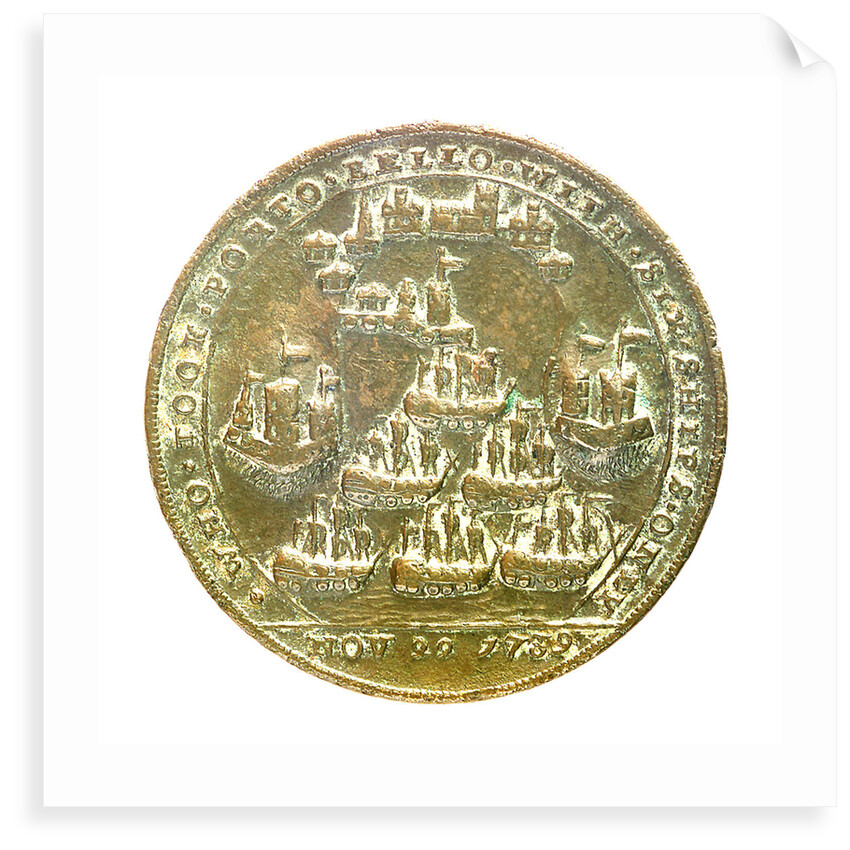 Medal commemorating Admiral Edward Vernon (1684-1757) and the capture of Porto Bello, 1739; reverse by unknown