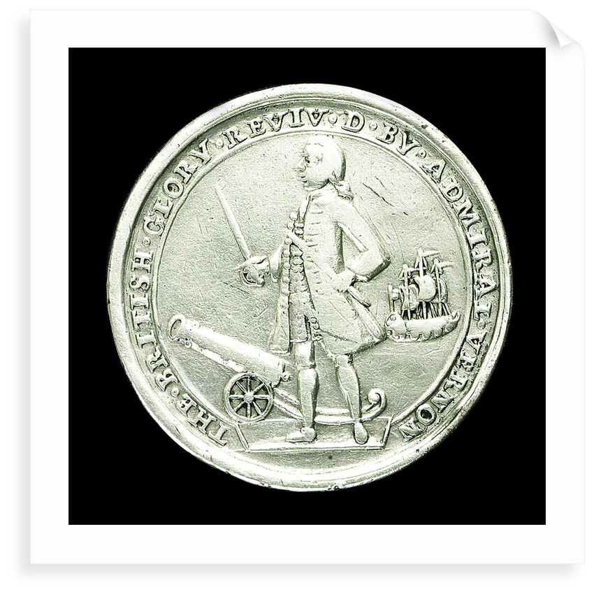 Medal commemorating Admiral Edward Vernon (1684-1757) and the capture of Porto Bello, 1739; obverse by unknown