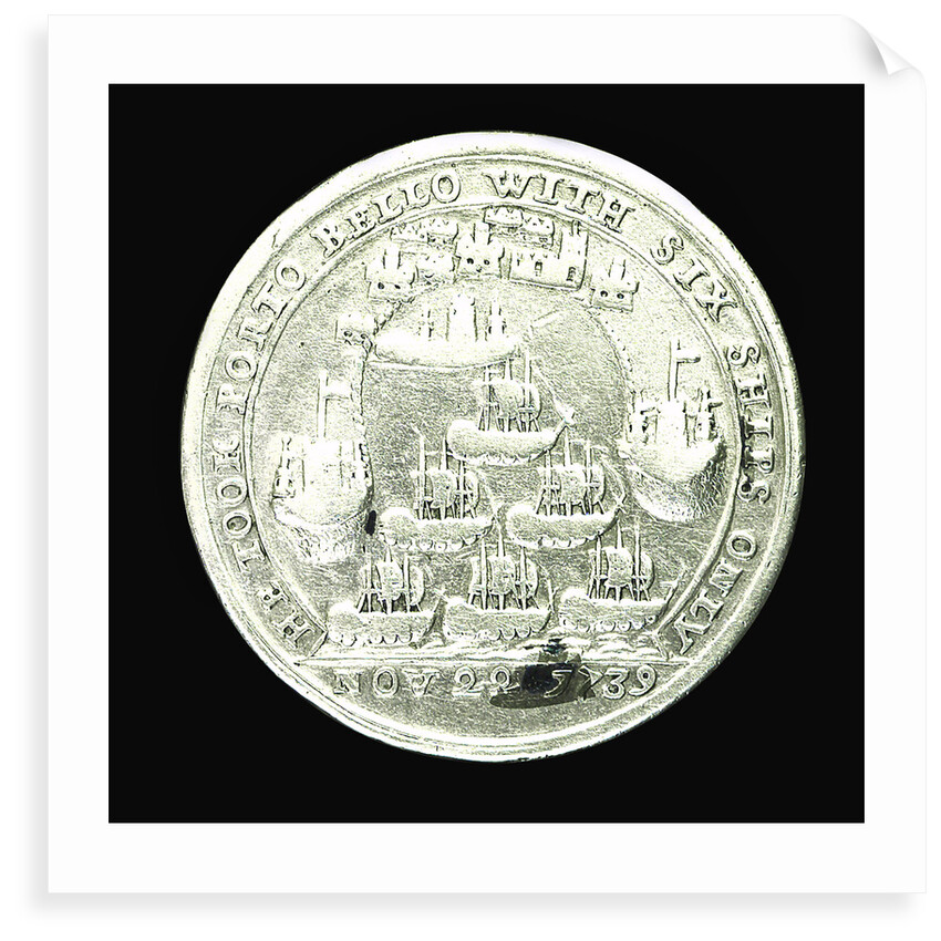Medal commemorating Admiral Edward Vernon (1684-1757) and the capture of Porto Bello, 1739; reverse by unknown