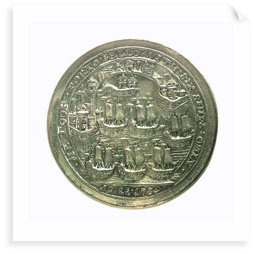 Medal commemorating Admiral Edward Vernon (1684-1757) and the capture of Porto Bello, 1739; reverse by unknown